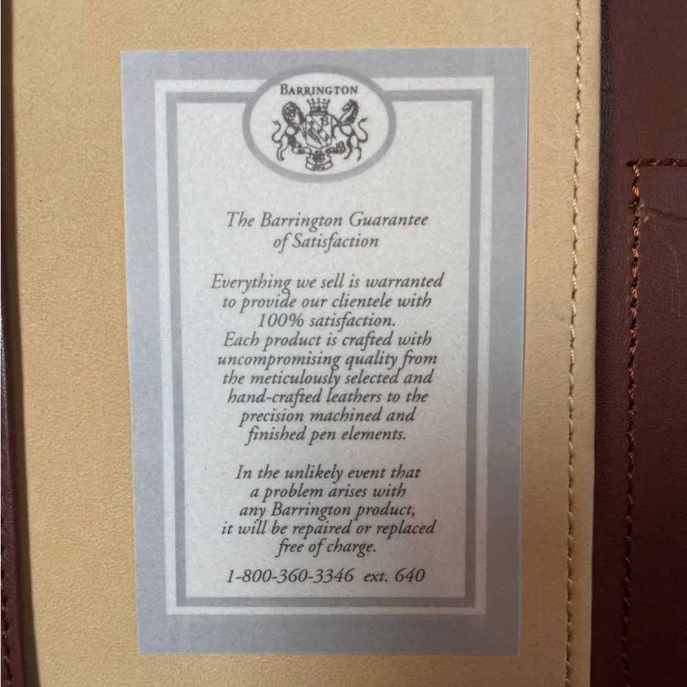 Barrington Leather Portfolio &‎ Notepad for Lehman Bros 10” x 12” incl gift box